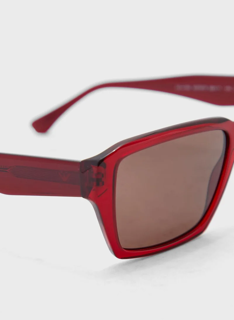 EMPORIO ARMANI 0Ea4186 Rectangle Sunglasses