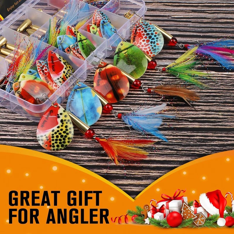 Dovesun Fishing Lure Making Kit DIY Spinner Making Kit, Inline Spinner Baits for Bass Fishing Trout Salmon Freshwater Gift for Men 228pcs/155pcs/107pcs - Image 5