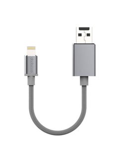 Lightning To USB-A 2.0 Cable With Micro SD Card Slot Grey