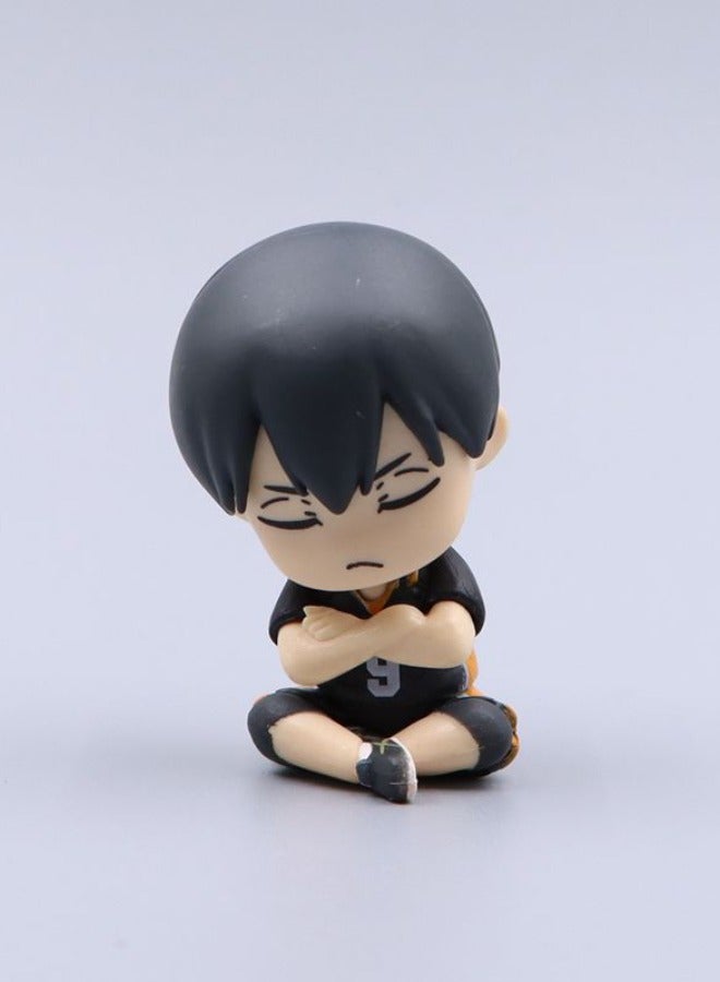4-Piece Anime Haikyuu!! Action Figure Set, Haikyuu!! Character Sleeping Position Mini Figure, PVC Character Figure Toys, for Desktop Decorations/Collectibles, Gifts for Fan(High About 5.5cm) - Image 3