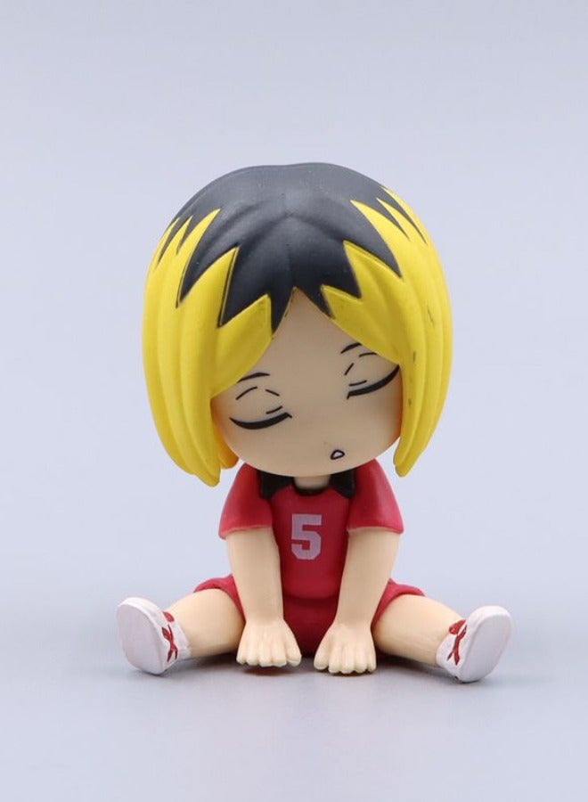 4-Piece Anime Haikyuu!! Action Figure Set, Haikyuu!! Character Sleeping Position Mini Figure, PVC Character Figure Toys, for Desktop Decorations/Collectibles, Gifts for Fan(High About 5.5cm) - Image 4