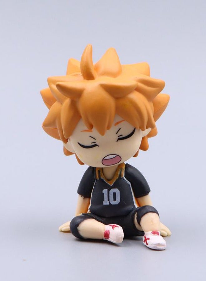 4-Piece Anime Haikyuu!! Action Figure Set, Haikyuu!! Character Sleeping Position Mini Figure, PVC Character Figure Toys, for Desktop Decorations/Collectibles, Gifts for Fan(High About 5.5cm) - Image 5
