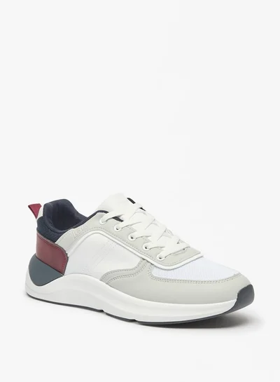ال بي ال من شو اكسبرس Men's Panelled Sneakers with Lace-Up Closure
