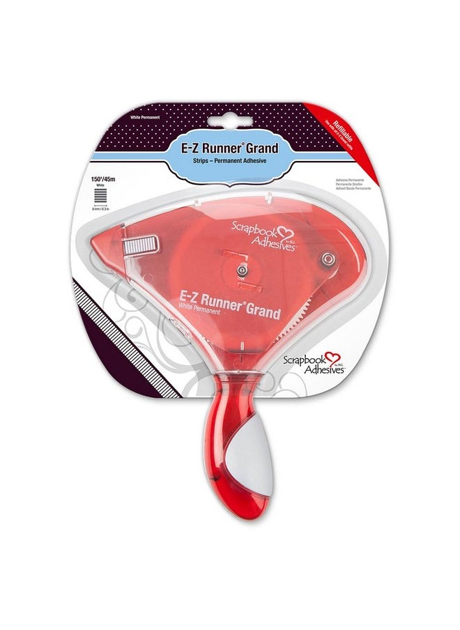 سكراب بوك أدهيسيفز موزع لاصق مزدوج الجوانب EZ Runner Grand من 3L 01250-6، قابل لإعادة التدوير، 150 قدمًا، أحمر، 150 قدمًا  - Image 1