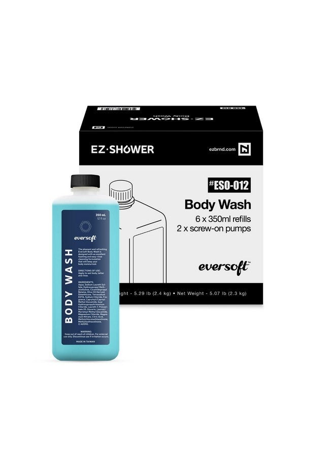 EZPULL EZbrnd Eversoft Refreshing Body Wash Refill Cartridge, 350ml (12 oz) x 6 pk - Image 1