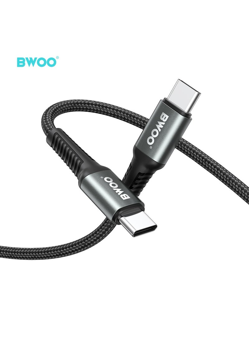 BWOO Type-C To Type-C Fast Charging Data Cable Black - Image 2