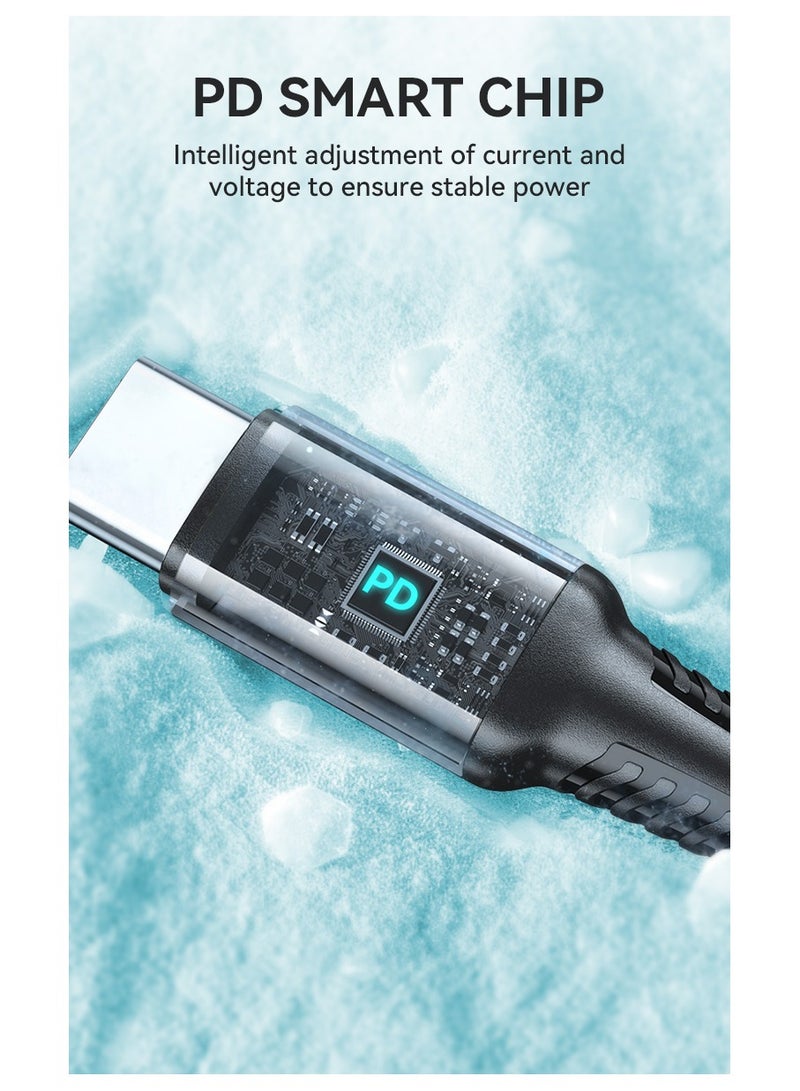 BWOO Type-C To Type-C Fast Charging Data Cable Black - Image 5