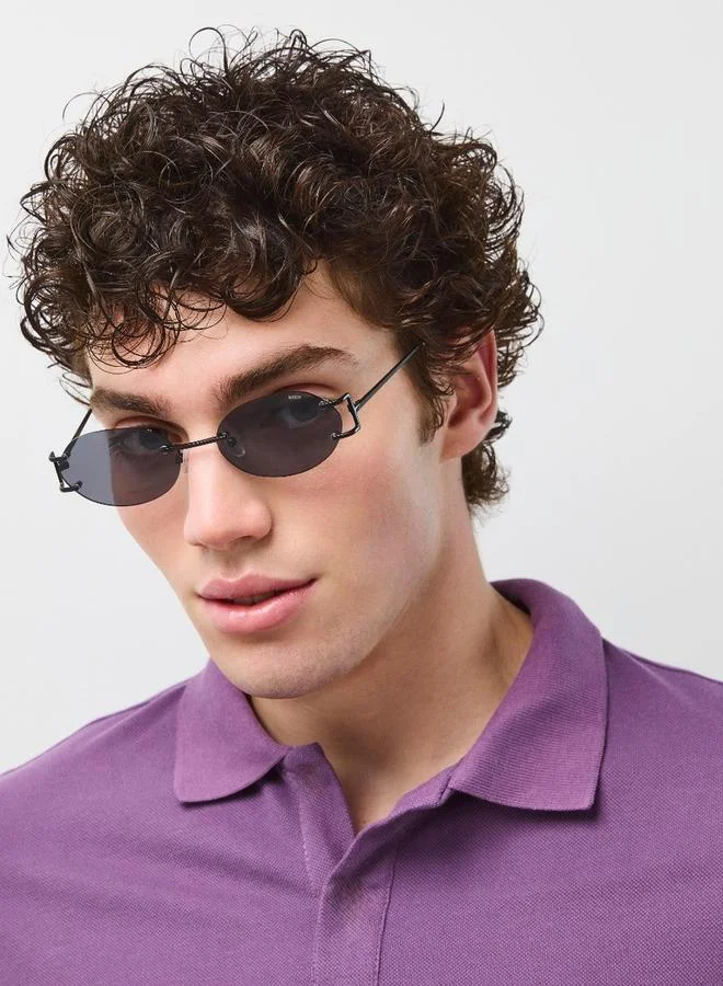Blackout BlackOut Unisex Clio Oval Sunglasses