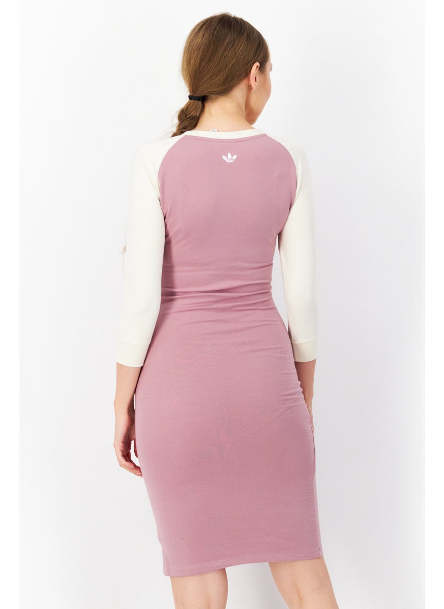 adidas Originals Women Sportswear Fit Outdoor Midi Dress, Lilac  - Image 2