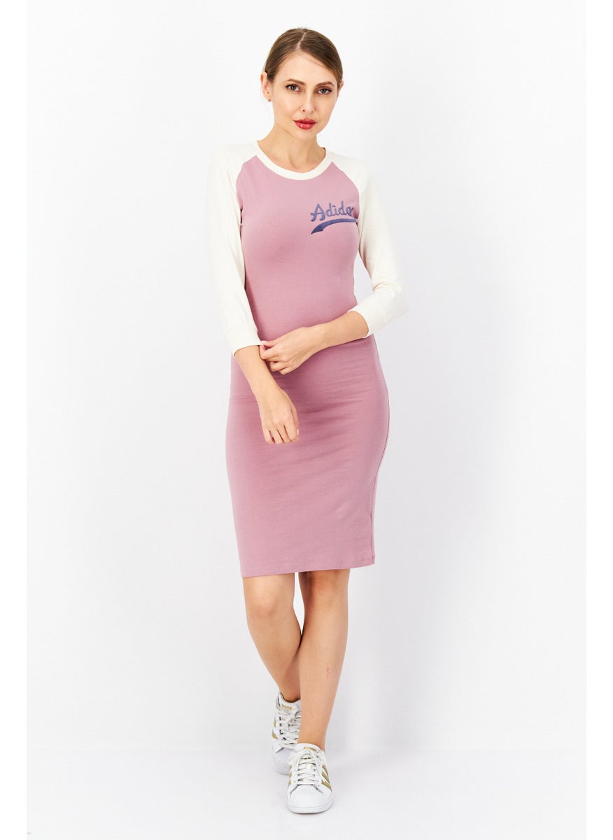 adidas Originals Women Sportswear Fit Outdoor Midi Dress, Lilac  - Image 3