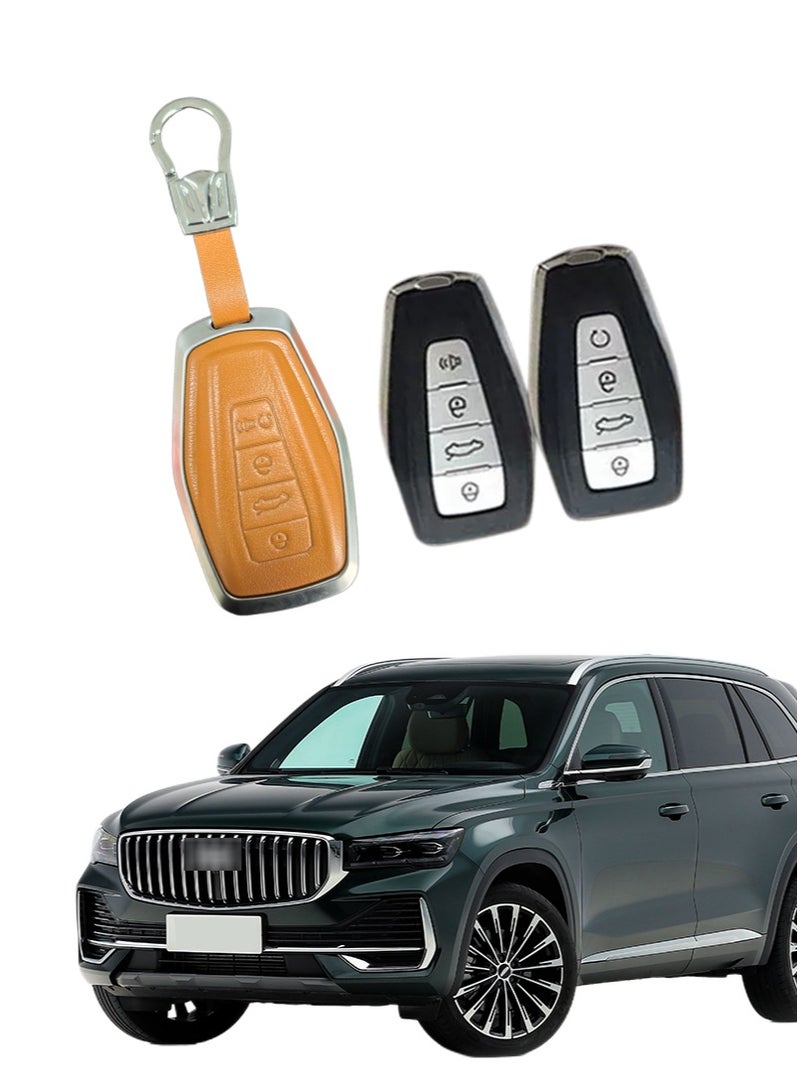 GEELY  Suitable for Geely automobile key protector, which perfectly wraps and protects automobile keys. It is wear-resistant, simple, elegant, fashionable and beautiful. - Image 1