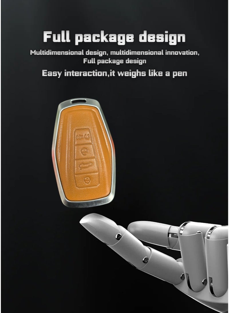 GEELY  Suitable for Geely automobile key protector, which perfectly wraps and protects automobile keys. It is wear-resistant, simple, elegant, fashionable and beautiful. - Image 4