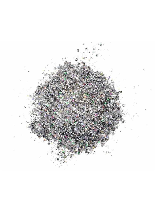 MARBLERS Mixed Shaped Face & Body Glitter [Gray] 0.18oz (5g) | Chunky | Chopped | Flake | Non-Toxic | Vegan | Cruelty-Free | Festival, Rave & Party Makeup | Eye, Hair, Nail Polish, Eyeshadow - Image 2