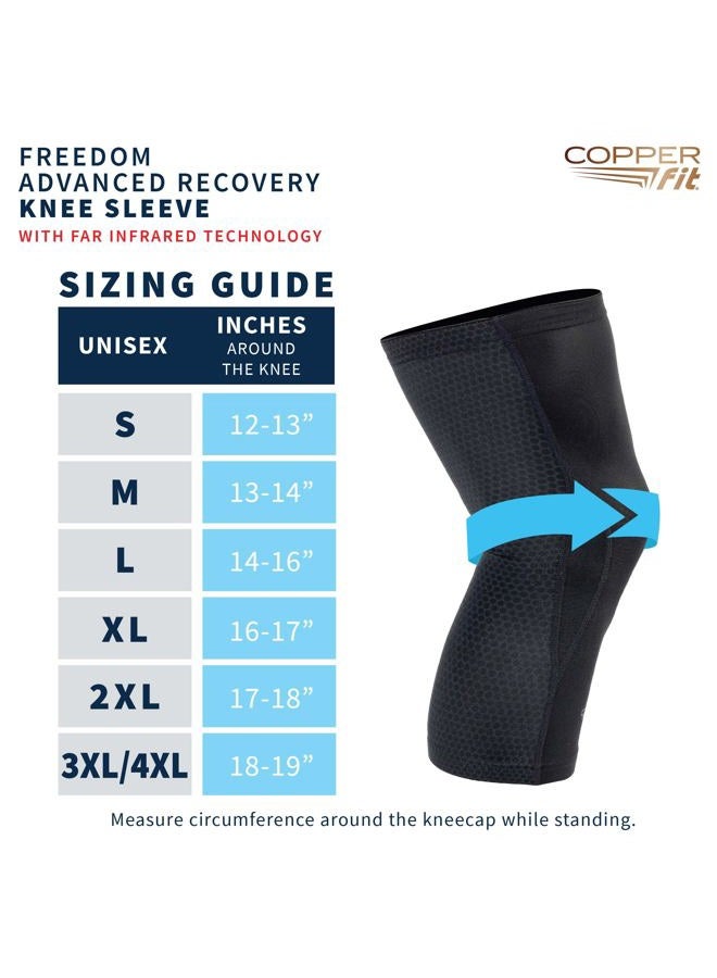 Copper Fit Recovery Knee Compression Sleeve - Breathable, Second Skin Feel - Arthritis, Joint Pain, Circulation - For Men and Women (Large) - Image 2