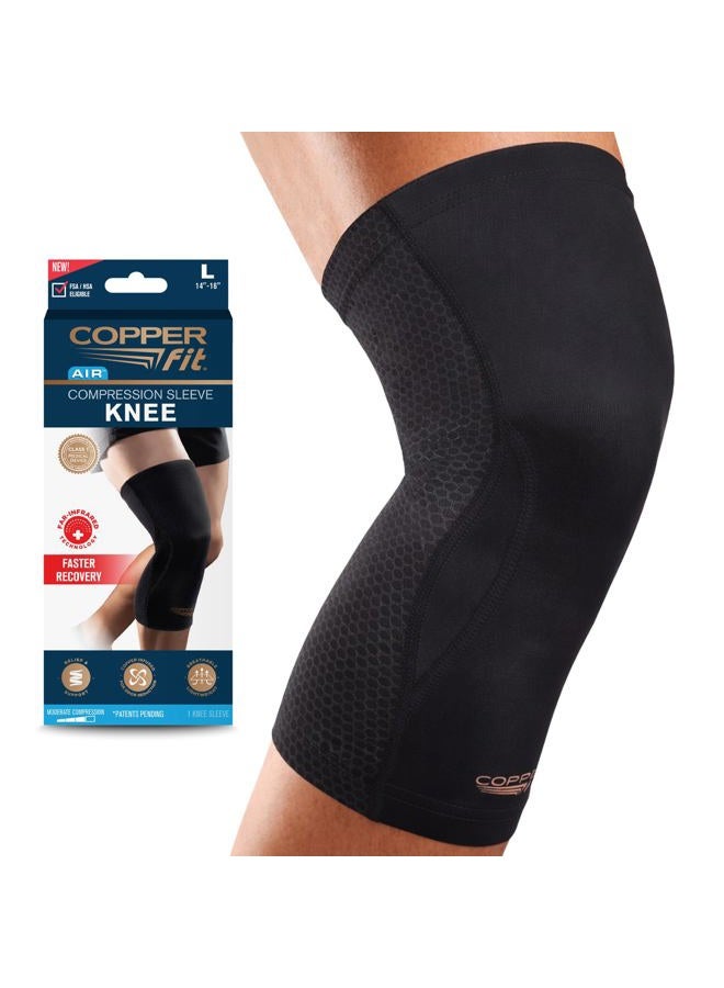 Copper Fit Recovery Knee Compression Sleeve - Breathable, Second Skin Feel - Arthritis, Joint Pain, Circulation - For Men and Women (Large) - Image 1