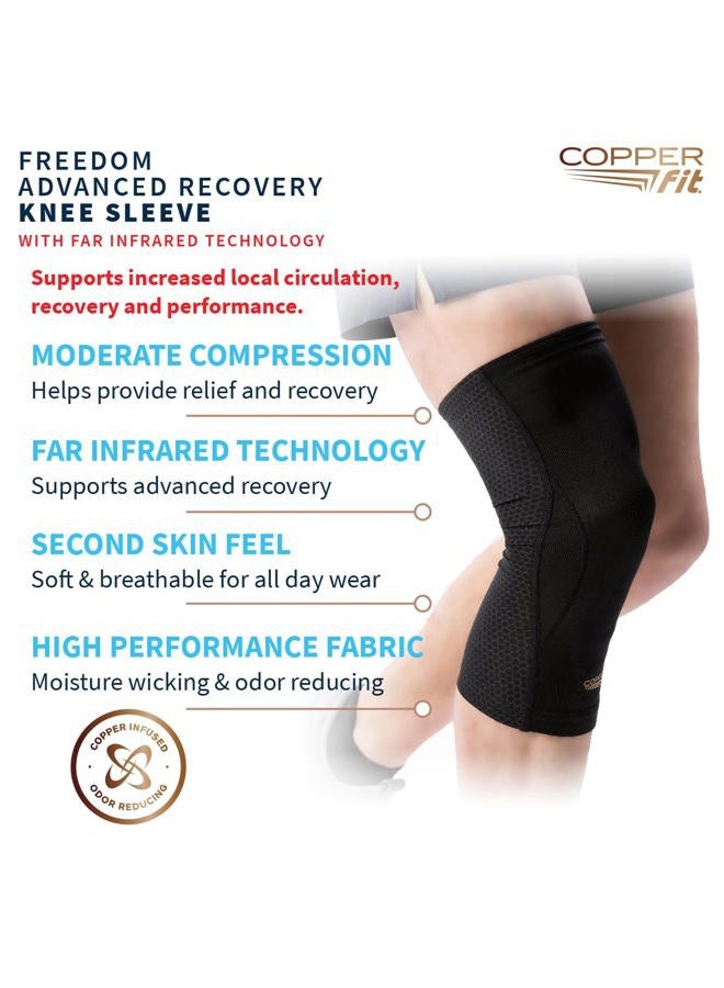 Copper Fit Recovery Knee Compression Sleeve - Breathable, Second Skin Feel - Arthritis, Joint Pain, Circulation - For Men and Women (Large) - Image 3