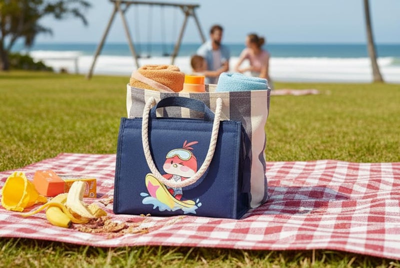 INSTABUYZ Hot & Cold Leak Proof Lunch Bag for Office School Kids Men & Women Storage Bag with Handle Tiffin Bag (Duck Skate) - Image 3