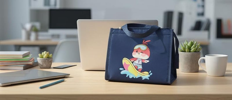 INSTABUYZ Hot & Cold Leak Proof Lunch Bag for Office School Kids Men & Women Storage Bag with Handle Tiffin Bag (Duck Skate) - Image 2