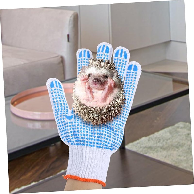 Animal Handling Gloves Bite Scratch Protection Thickened Breathable Rubber Front Cut Resistant for Cats Dogs Birds Random Color - Image 3