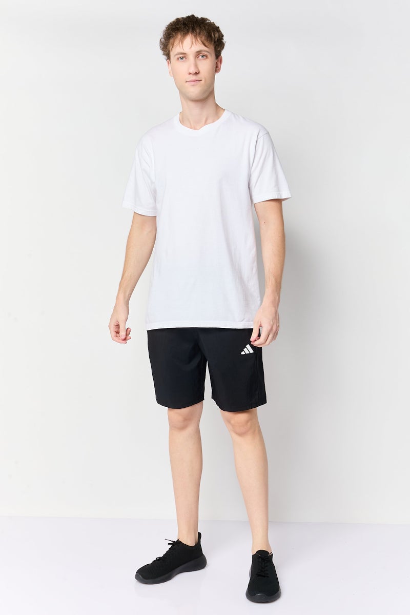 Adidas شورت تدريب للرجال بقصة عادية بطول 9 إنش، أسود - Image 2