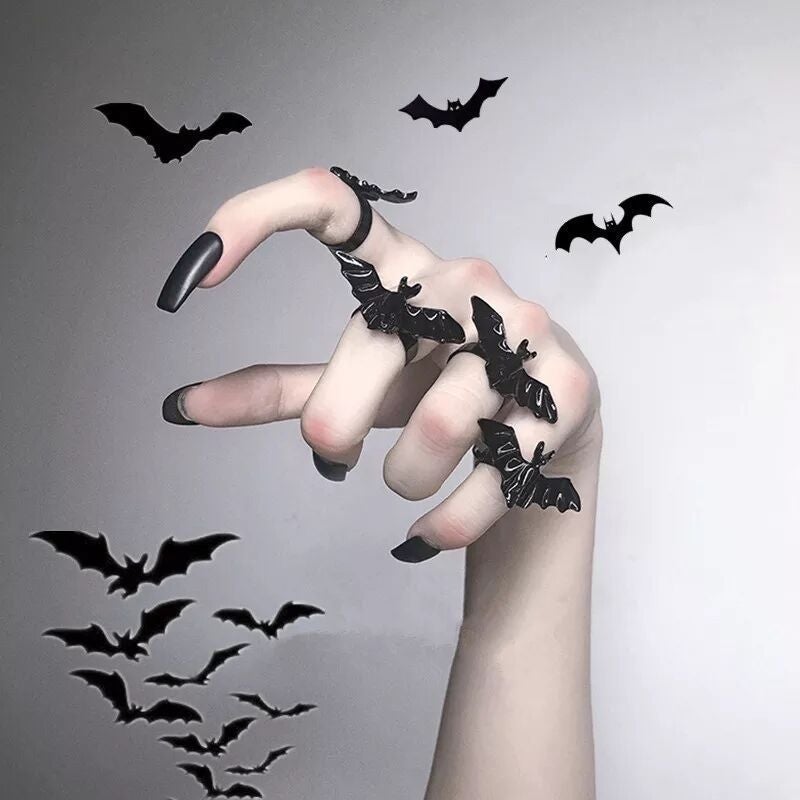 ofeankri European and American Style Gothic Open Bat Ring - Halloween Accessories for Men and Women, In Stock from Manufacturer - Image 1