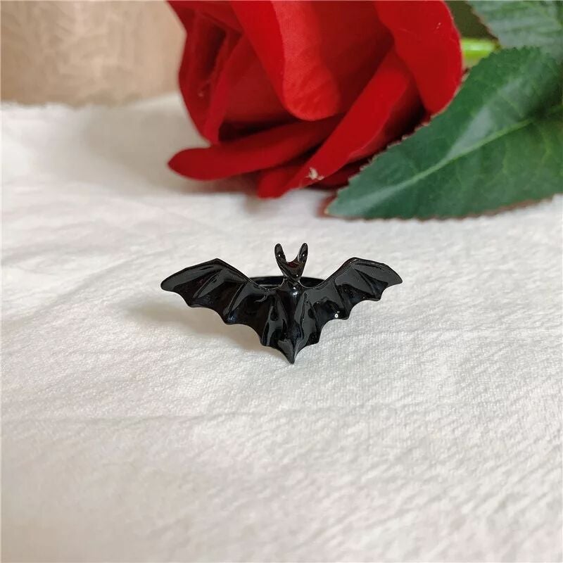 ofeankri European and American Style Gothic Open Bat Ring - Halloween Accessories for Men and Women, In Stock from Manufacturer - Image 4