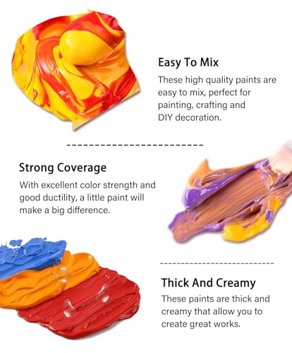 Colorful Fabric Paint Set for Clothes 12 Colors - Permanent Textile Paint Kit for Shoes, Canvas - Non-Toxic Slick Painting Set for Adults, Beginner & Artists - Image 5