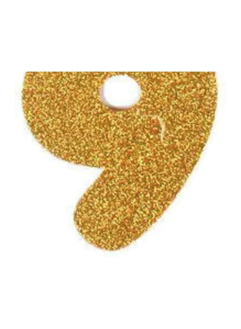 Foil Balloon Number 9 Large Metallic Number Balloon for Birthdays Anniversaries Celebrations and Events Durable Reusable Party Decoration in Vibrant Colors Easy to Inflate and Display (Glitter Golden)  - Image 2
