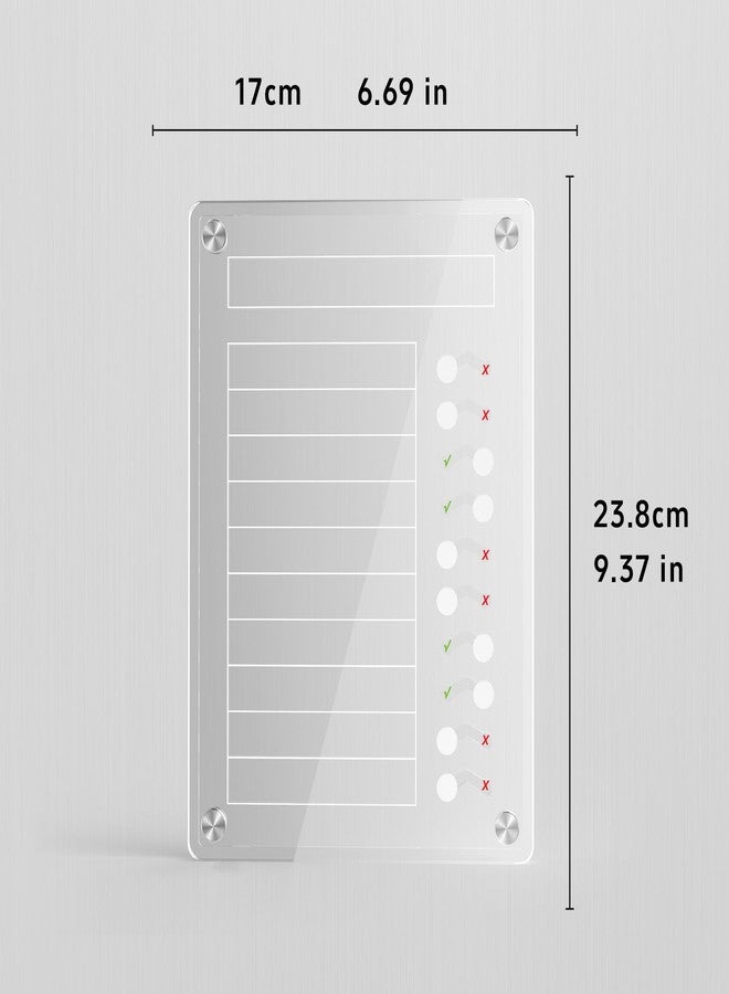 NiHome Acrylic Magnetic to Do List Planning Board with Sliders & Desktop Stand, Chore Chart for Kids & Adults, Checklist Routine Chart Task Board for Fridge & Desk, for Magnetic Metal Surfaces Only - Image 2