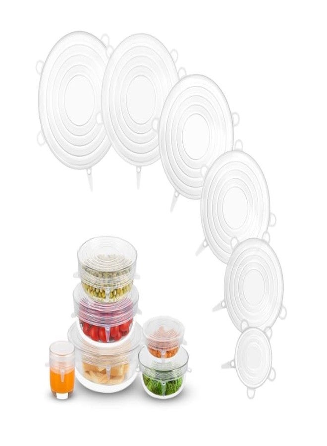Homfel Silicone Stretch Lids Multi Size Set | Reusable Airtight Food Covers for Bowls, Cups & Containers | BPA Free Flexible Lids | Dishwasher & Freezer Safe Kitchen Storage Covers (Pack Of 6) - Image 1