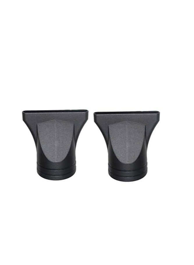 DNHCLL Hair Dryer Pack of 2 Black Professional Plastic Nozzle, 4.5 cm Diameter, Fast Drying, Lightweight, ALCI Safety Plug, Suitable for Salon Styling Tool - Image 1