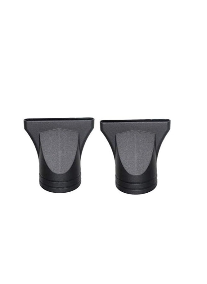 DNHCLL Hair Dryer Pack of 2 Black Professional Plastic Nozzle, 4.5 cm Diameter, Fast Drying, Lightweight, ALCI Safety Plug, Suitable for Salon Styling Tool  - Image 1