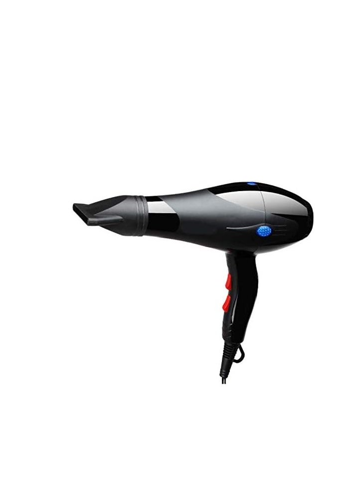 DNHCLL Hair Dryer Pack of 2 Black Professional Plastic Nozzle, 4.5 cm Diameter, Fast Drying, Lightweight, ALCI Safety Plug, Suitable for Salon Styling Tool  - Image 4