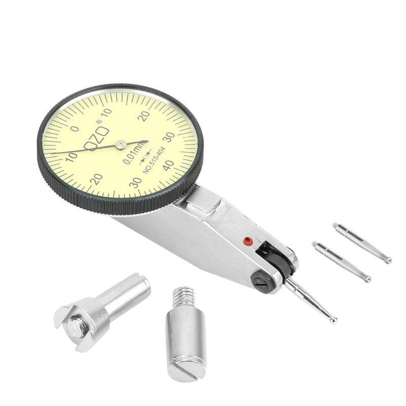 Dial Test Indicator 0-0.8mm Measuring Range 0.01mm Graduations 180-Degree Rotating Probe - Dovetail Mount Ruby Contact Point for Mechanical Measurement - Image 3