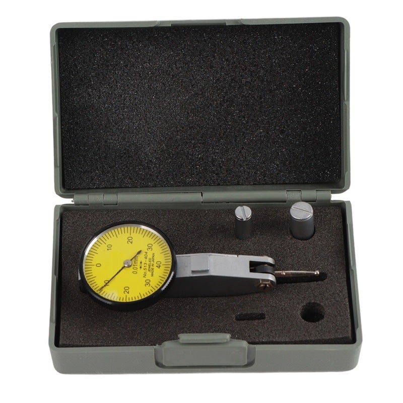 Dial Test Indicator 0-0.8mm Measuring Range 0.01mm Graduations 180-Degree Rotating Probe - Dovetail Mount Ruby Contact Point for Mechanical Measurement - Image 1