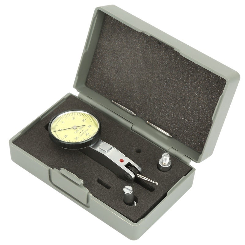 Dial Test Indicator 0-0.8mm Measuring Range 0.01mm Graduations 180-Degree Rotating Probe - Dovetail Mount Ruby Contact Point for Mechanical Measurement - Image 2