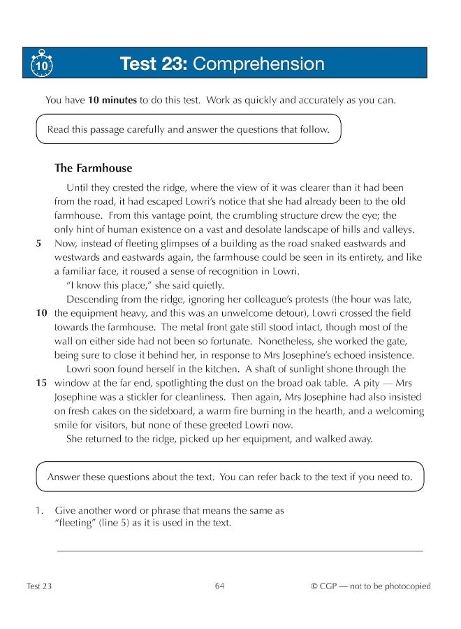 11+ اختبارات GL مدتها 10 دقائق: اللغة الإنجليزية - للأعمار من 10 إلى 11 عامًا، الكتاب الأول (مع إصدار عبر الإنترنت) - Image 4