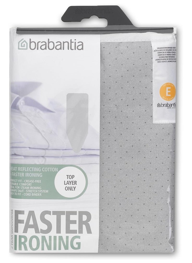 brabantia Brabantia 317309 Metallised Silver Ironing Board Cover with 2 mm Foam, L 135 x W 49 cm  - Image 3
