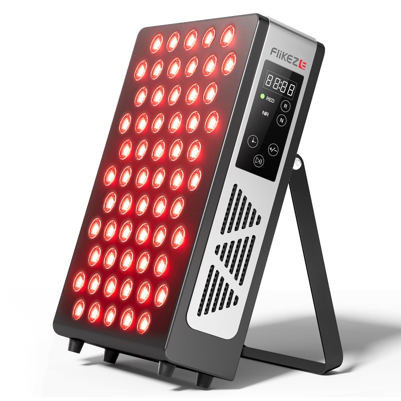 FLIKEZE 2026 Upgraded Red Light Therapy for Body Face, Dual Chip 660nm 850nm Red Light Panel with 3 Modes, Dimmable & Timer, Infrared Light Therapy for Home Office Gym, Basic 60 LEDs - Image 1