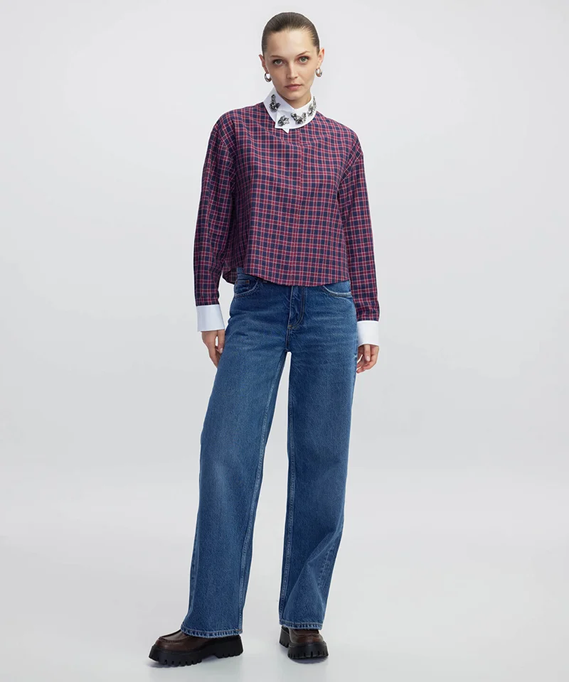 ابيكول Printed Shirt with Applique
