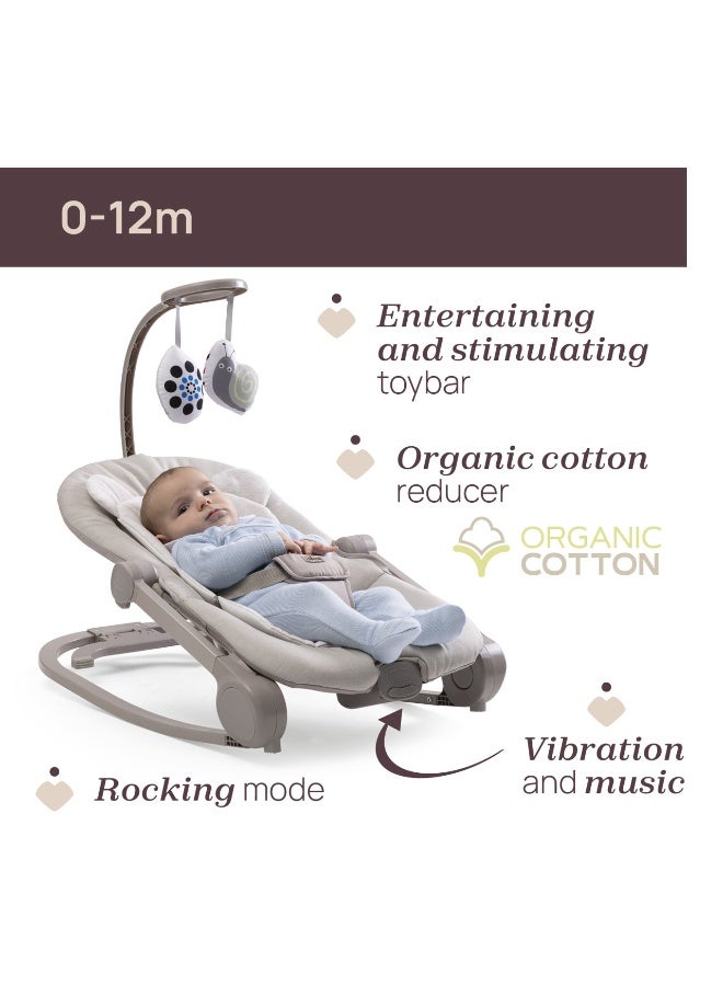 Chicco Mia Baby Bouncer 0m-18kg, Fossil - Image 2