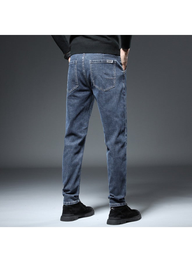 Fapai Men's Jeans Versatile Korean Style Fashion Trend Loose Straight Leg Pants Spring Autumn Men's Pants Trendy Long Pants Men - Image 2