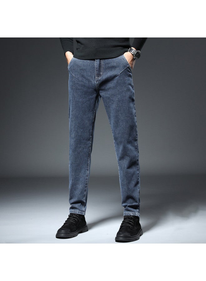 Fapai Men's Jeans Versatile Korean Style Fashion Trend Loose Straight Leg Pants Spring Autumn Men's Pants Trendy Long Pants Men - Image 3