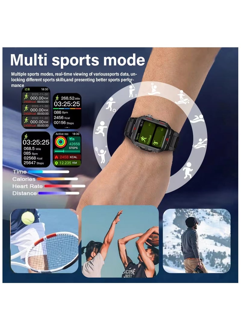 POWER - H11 Smart Watch 200 mAh Smart Watch, Rugged Bluetooth 5.1 Fitness Tracker With 1.95” Tft Display,10 Day Battery Life, Sports Modes And Ip67 Water Resistance - Image 1