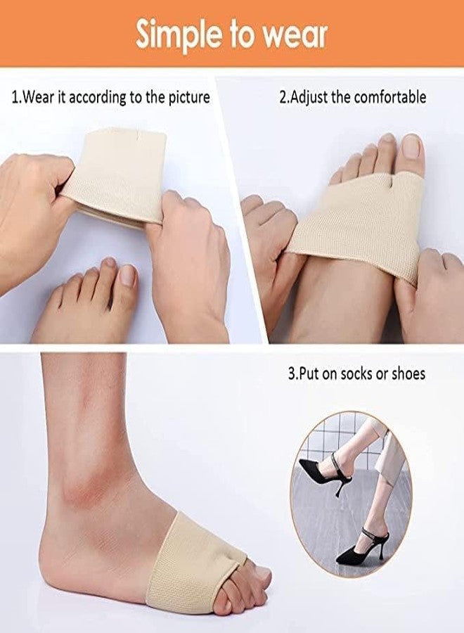 PIERCELL ENTERPRISE Piercell forefoot pads for men and women with ball of foot cushion,forefoot pads for pain relief hallus valgus support for bunion forefoot Sleeve pads - Image 3