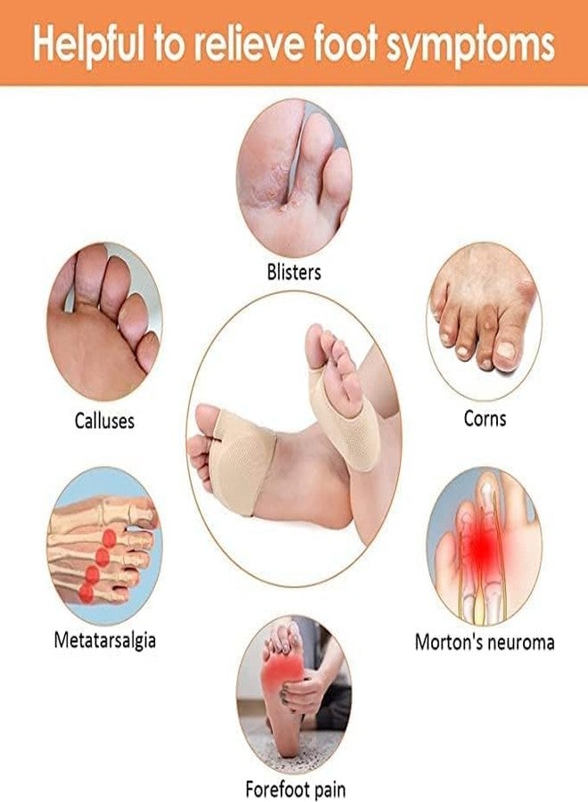 PIERCELL ENTERPRISE Piercell forefoot pads for men and women with ball of foot cushion,forefoot pads for pain relief hallus valgus support for bunion forefoot Sleeve pads - Image 2