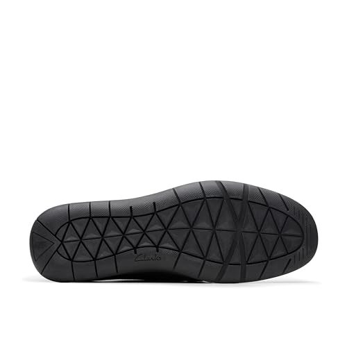 Clarks Men's Flexway Step Moccasin, Black Leather, 11 - Image 4