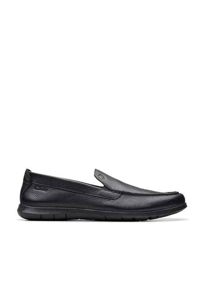 Clarks Men's Flexway Step Moccasin, Black Leather, 11 - Image 1