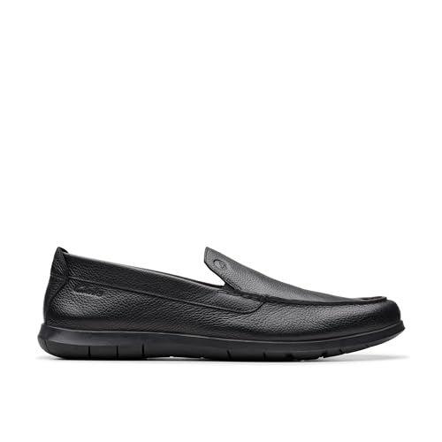 Clarks Men's Flexway Step Moccasin, Black Leather, 11 - Image 2