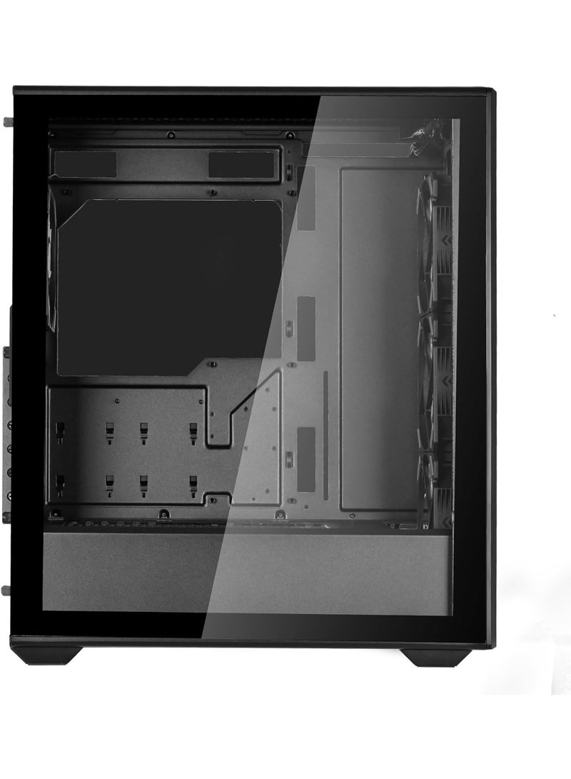 SilverStone تكنولوجيا فارا 515XR تجربة تدفق هواء استثنائي: صندوق ATX متوسط البرج مع دعم لاثنين من المبردات وإضاءة قوس قزح مذهلة، أسود، SST-FA515XR-BG - Image 3